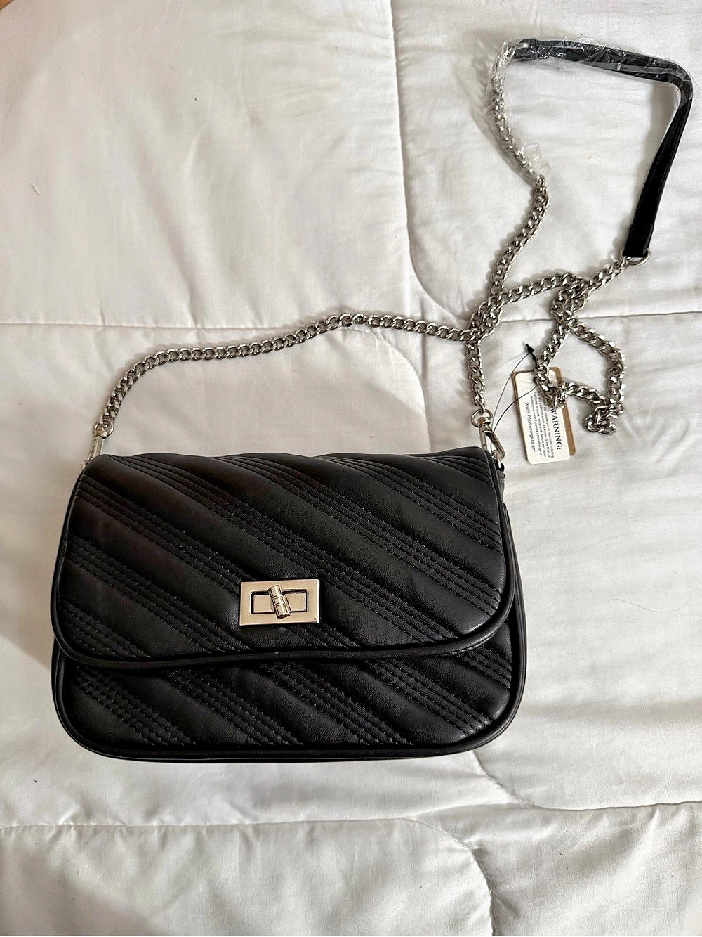 Quilted Crossbody Bag in Black NWT